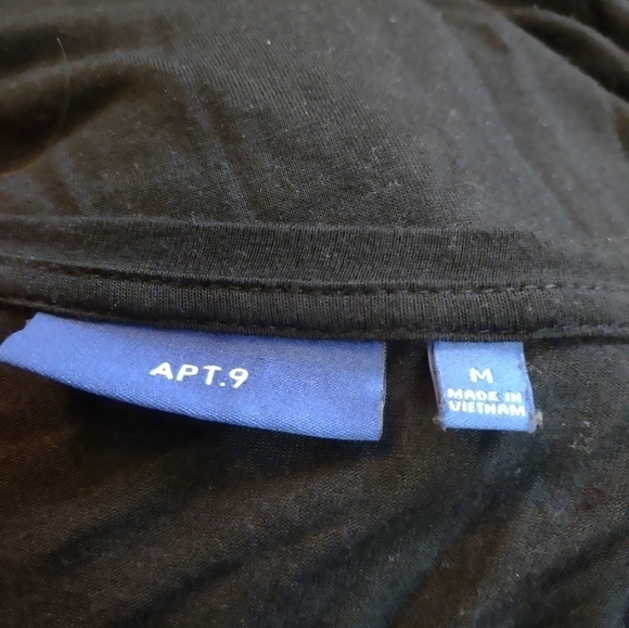 Apt 9 women's size medium black blouse shirt top - Picture 5 of 5
